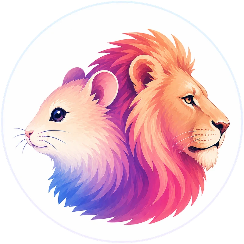 Hamster transformé en lion